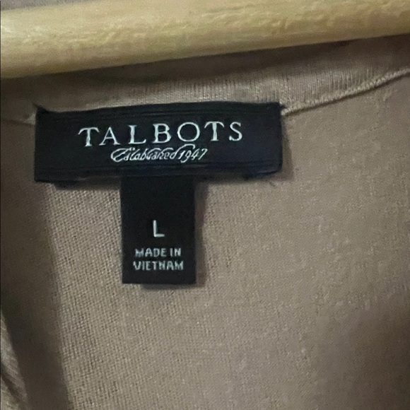 Talbots Tan V-Neck Blouse - Picture 3 of 3